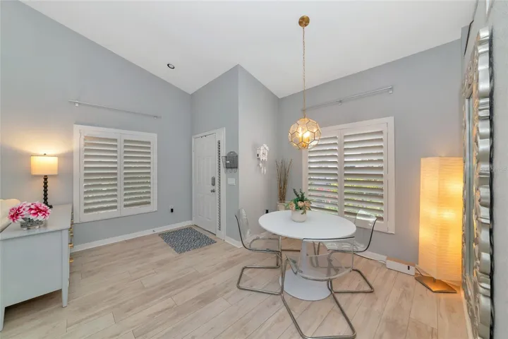 Entry and dining area