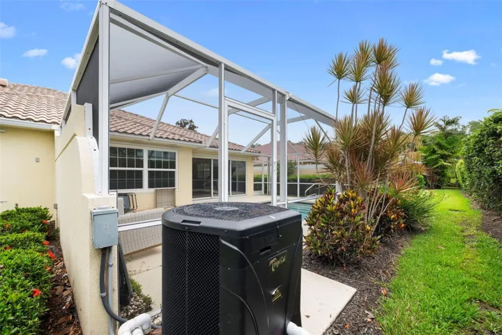 Pool heater and privacy wall