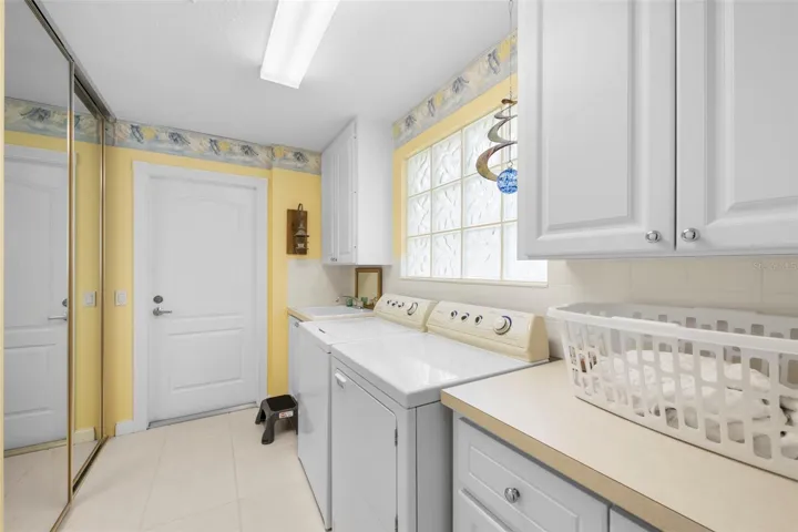 Laundry room with additional storage