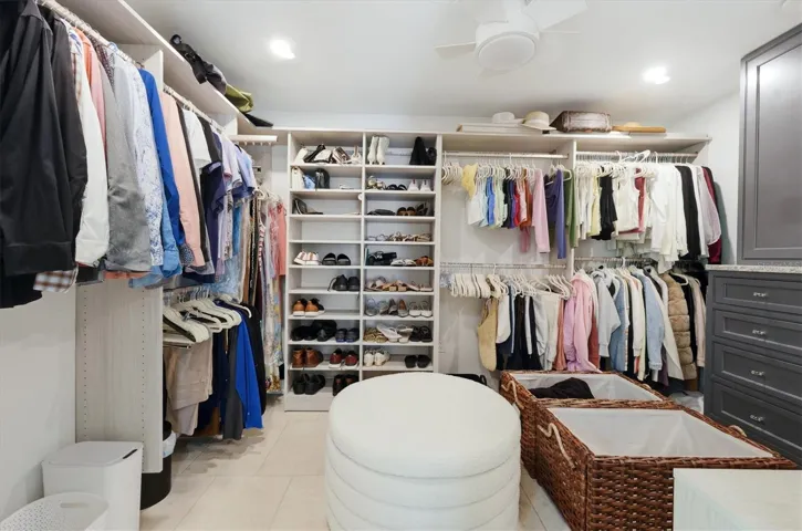 Primary Closet with custom built-ins