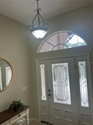 Front entry door from inside.