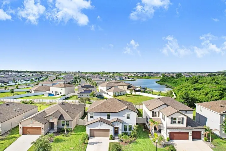 Ariel view of home