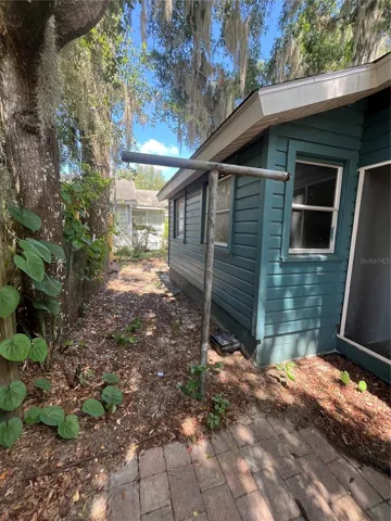 Side yard view to back