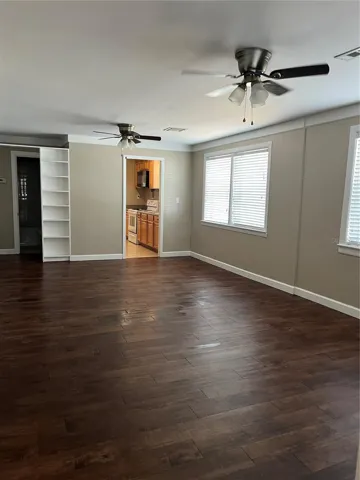 Living room view to kitchen
