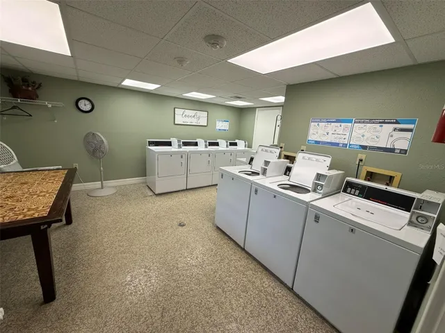 On site coin laundry.  Walking distance from unit