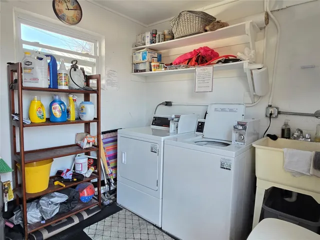 Convenient on-site coin laundry.