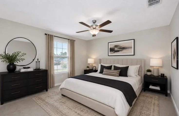 Virtually Staged Bedroom
