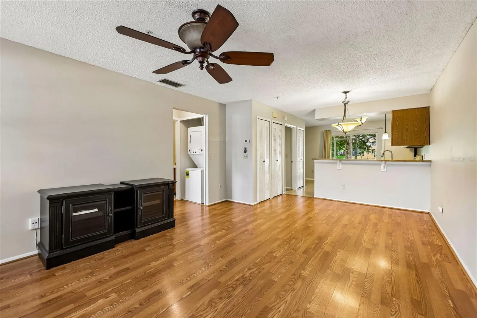 Open living and dining.