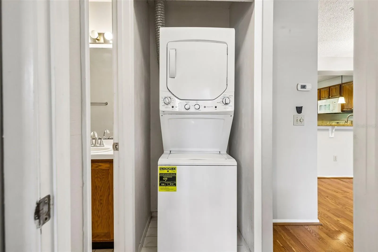 Convenient in-unit laundry.