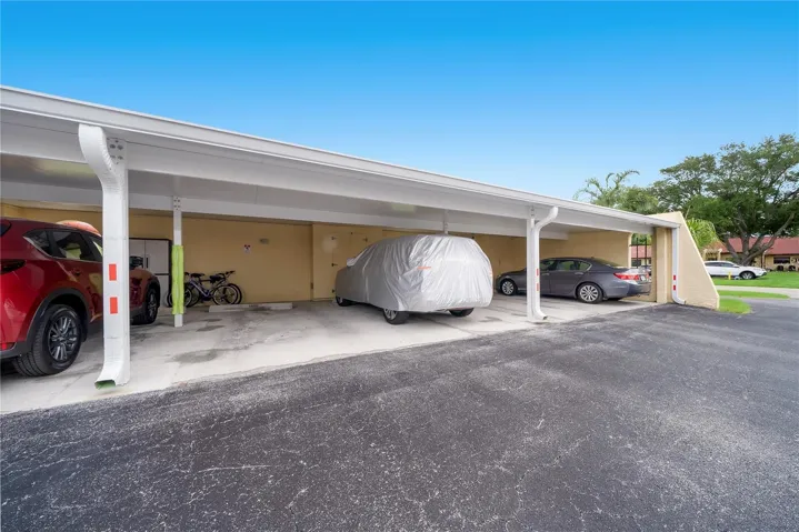 Private covered parking space
