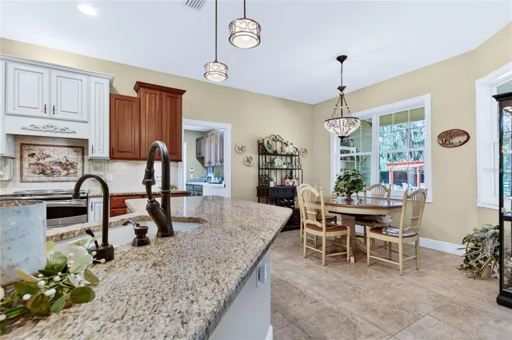 kitchen opens to breakfast & to laundry