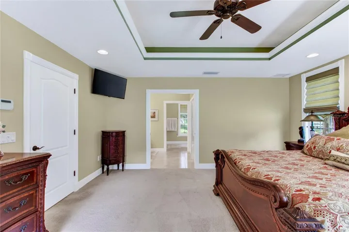 primary suite opening to bathroom