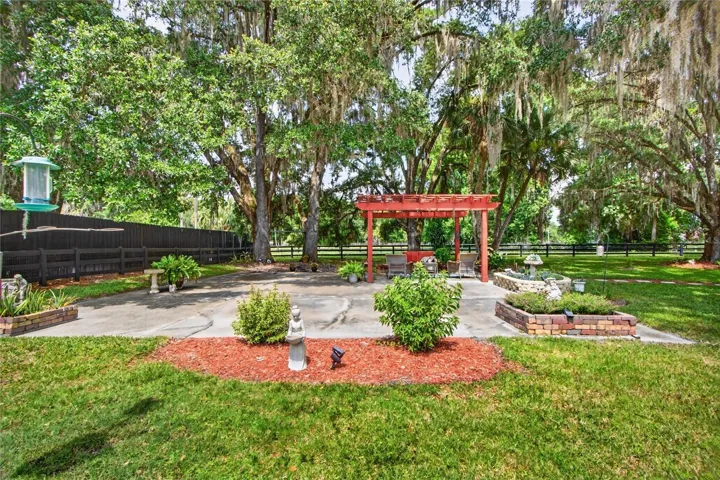 A workshop could be built on this slab or a storage building or a garage or park an RV here