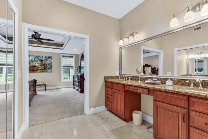 primary bath opens to bedroom