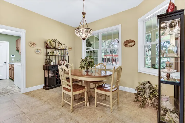 such a great eating breakfast area looking out back