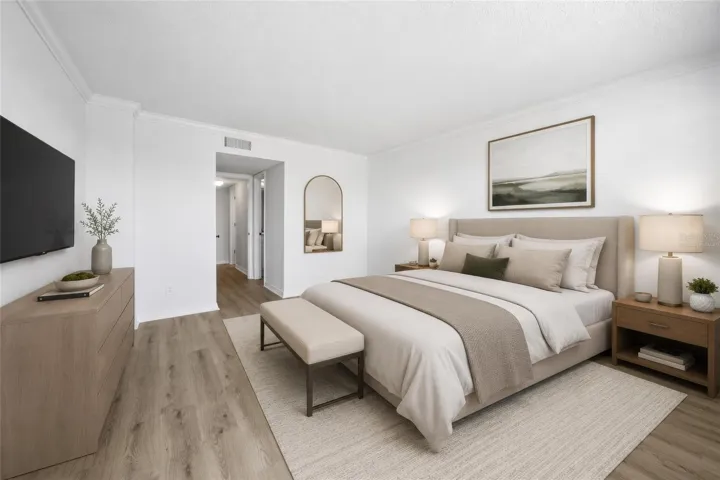 Primary Bedroom virtually staged