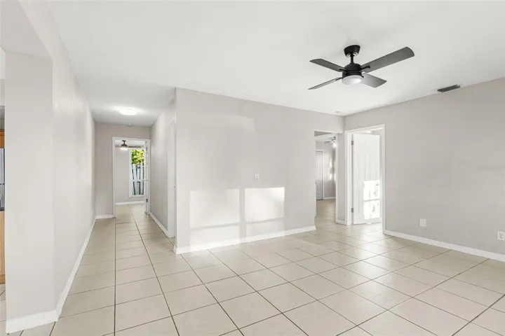 living room view of  bedrooms