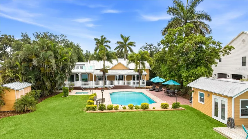 view from the shoreline to the property