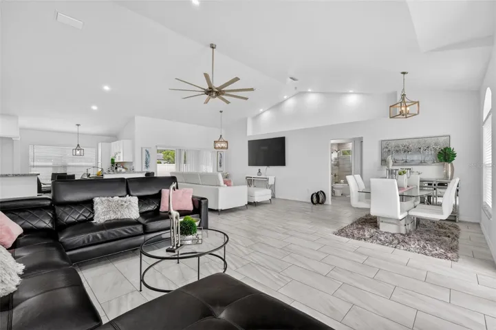 Open Concept Living & Dining Area