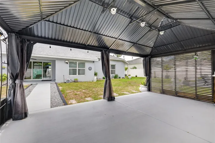 Covered and Lighted Gazebo