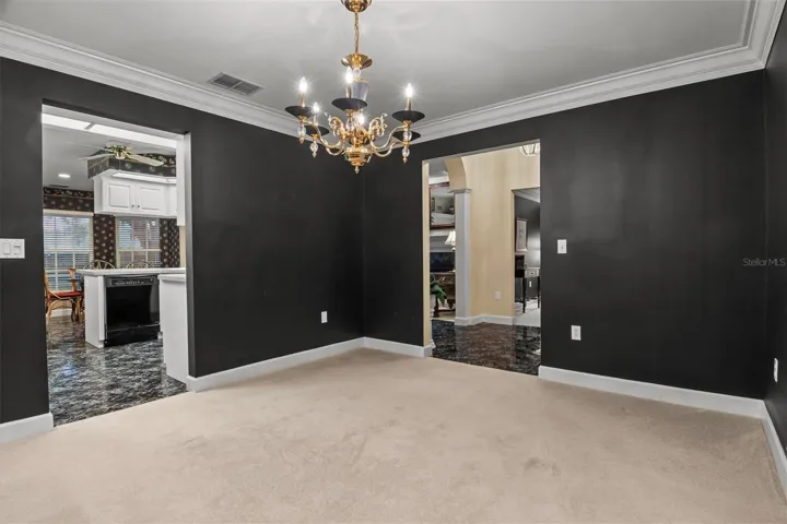 Another view of the formal dining room