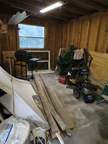inside shed