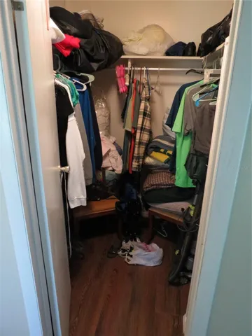 walk in closet in master bedroom