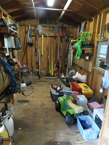 inside shed