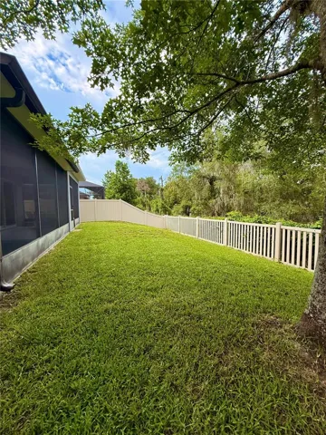 Fenced-in backyard
