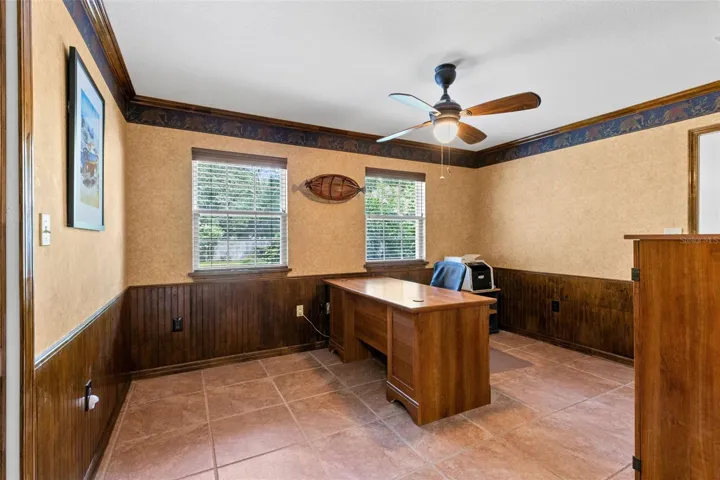 Bedroom 5 (currently used as an office, has exterior door for access)