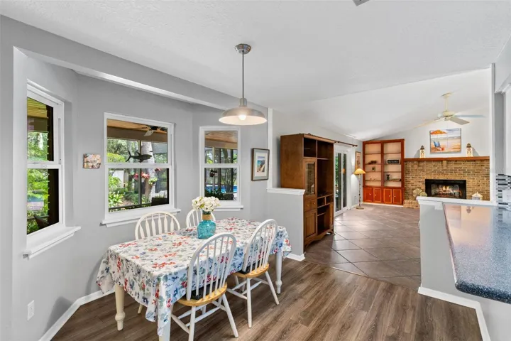 Large kitchen nook for breakfast time