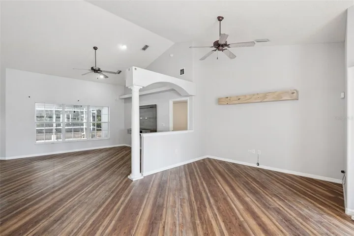 Open Concept - views from Formal Dining to Living and Family Rooms.