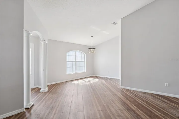 Architectural Columns &amp; Arched Window.