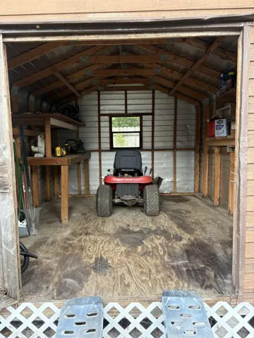 inside shed
