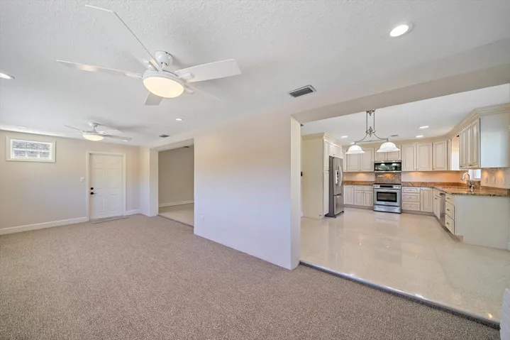 Kitchen & Living - From Dining Room