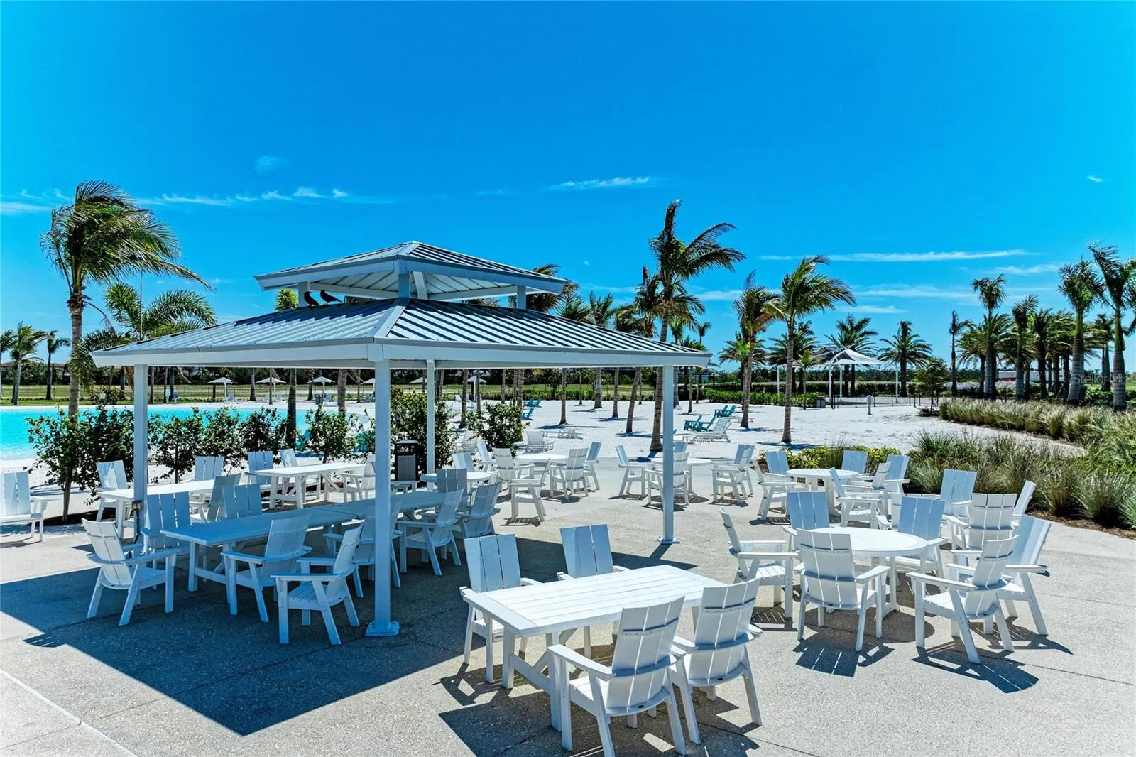 Lagoon patio area