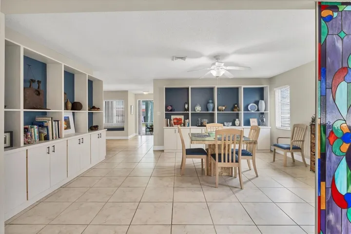 Dining area staged Lots of great storage
