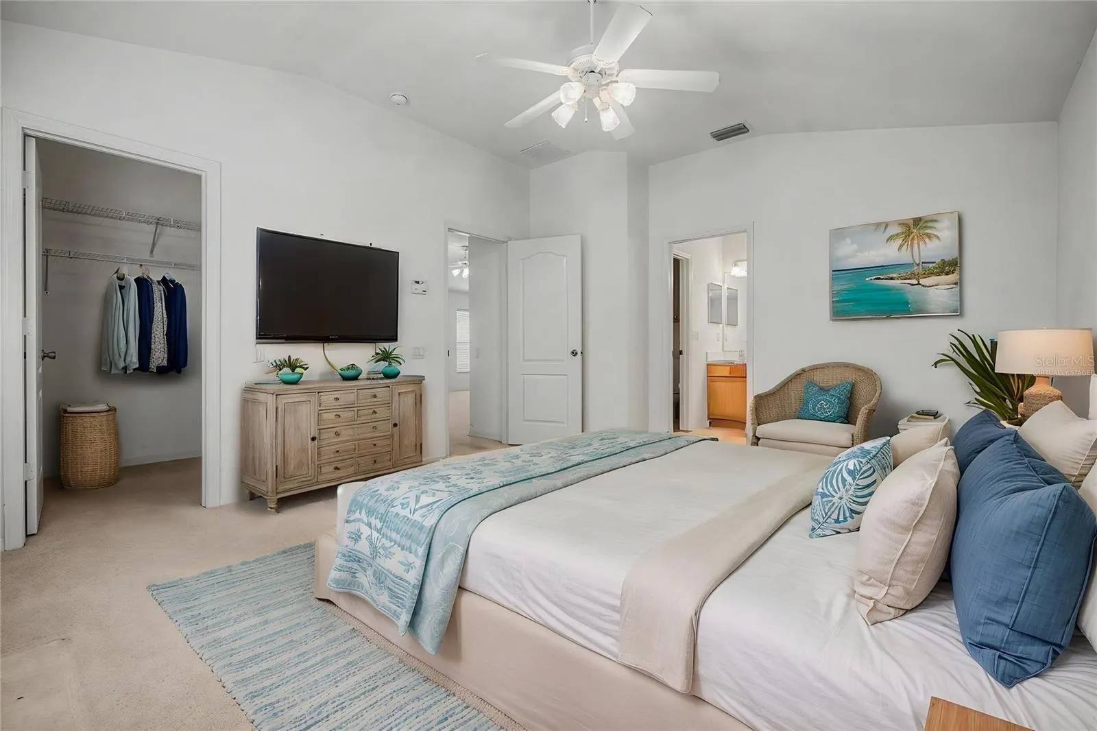 Virtually Staged Primary Bedroom