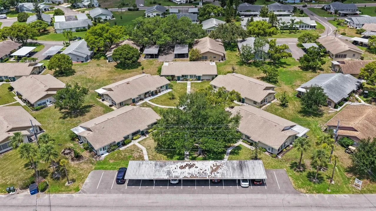 Covered parking space