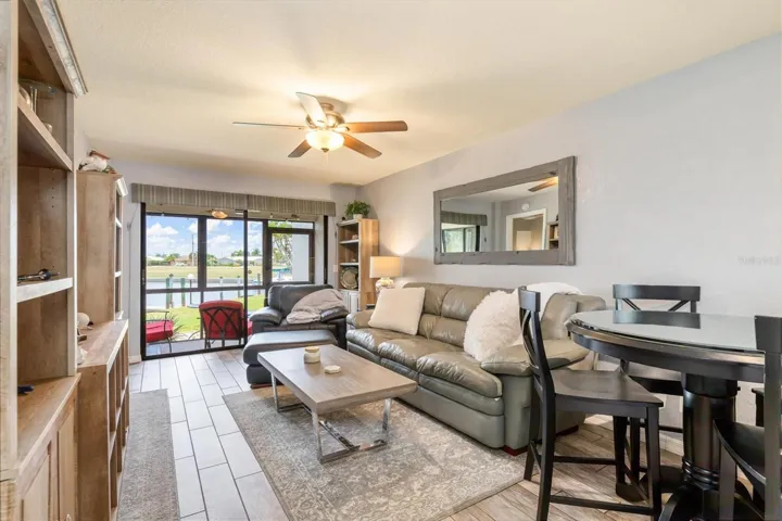 Open floor plan with waterviews.