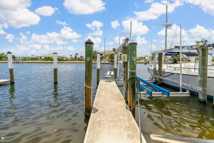Deeded Dock with 3-point mooring.
