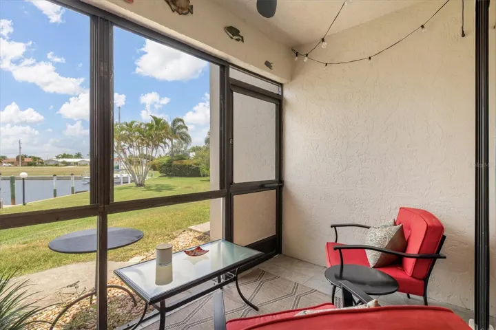 3-season Lanai with canal views