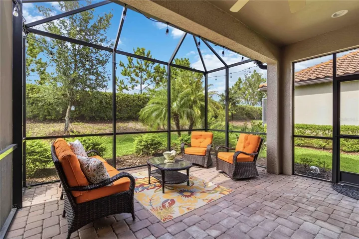 Extended Lanai with Pavers and Large Cage