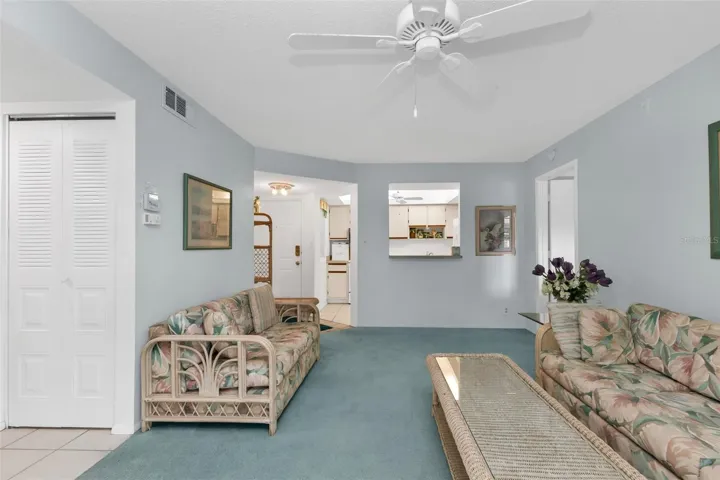 Living room with dining nook