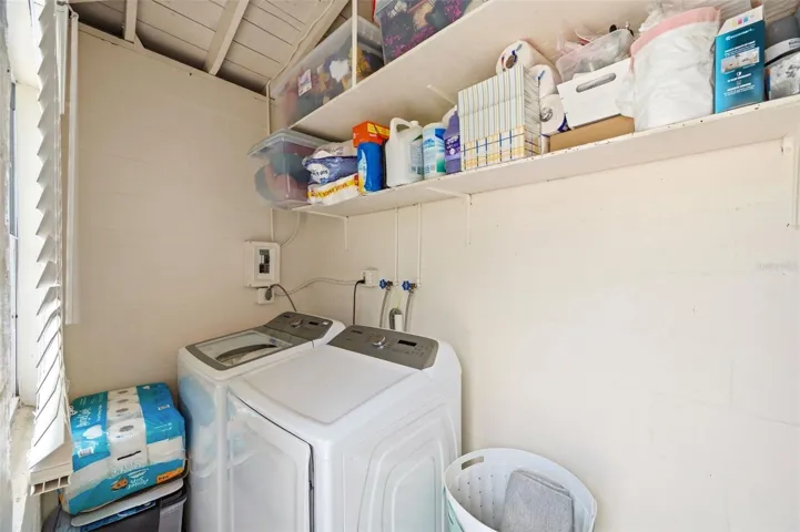Laundry Room with plenty of storage space.