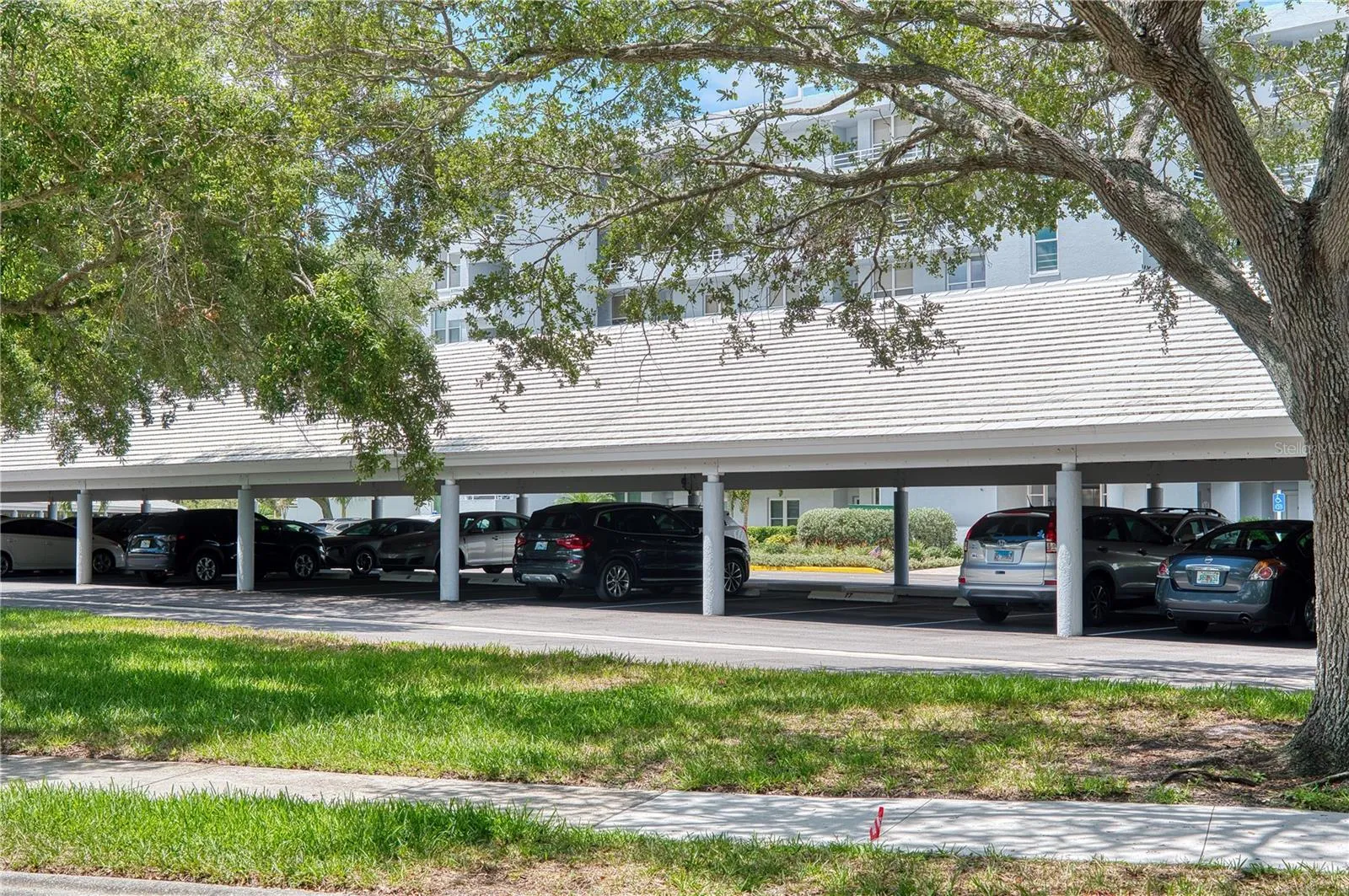 assigned covered parking space 78 directly in front of elevator