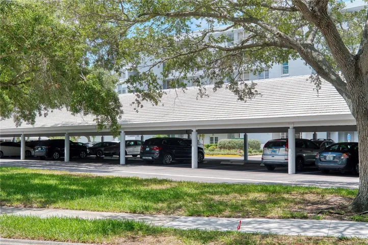 assigned covered parking space 78 directly in front of elevator