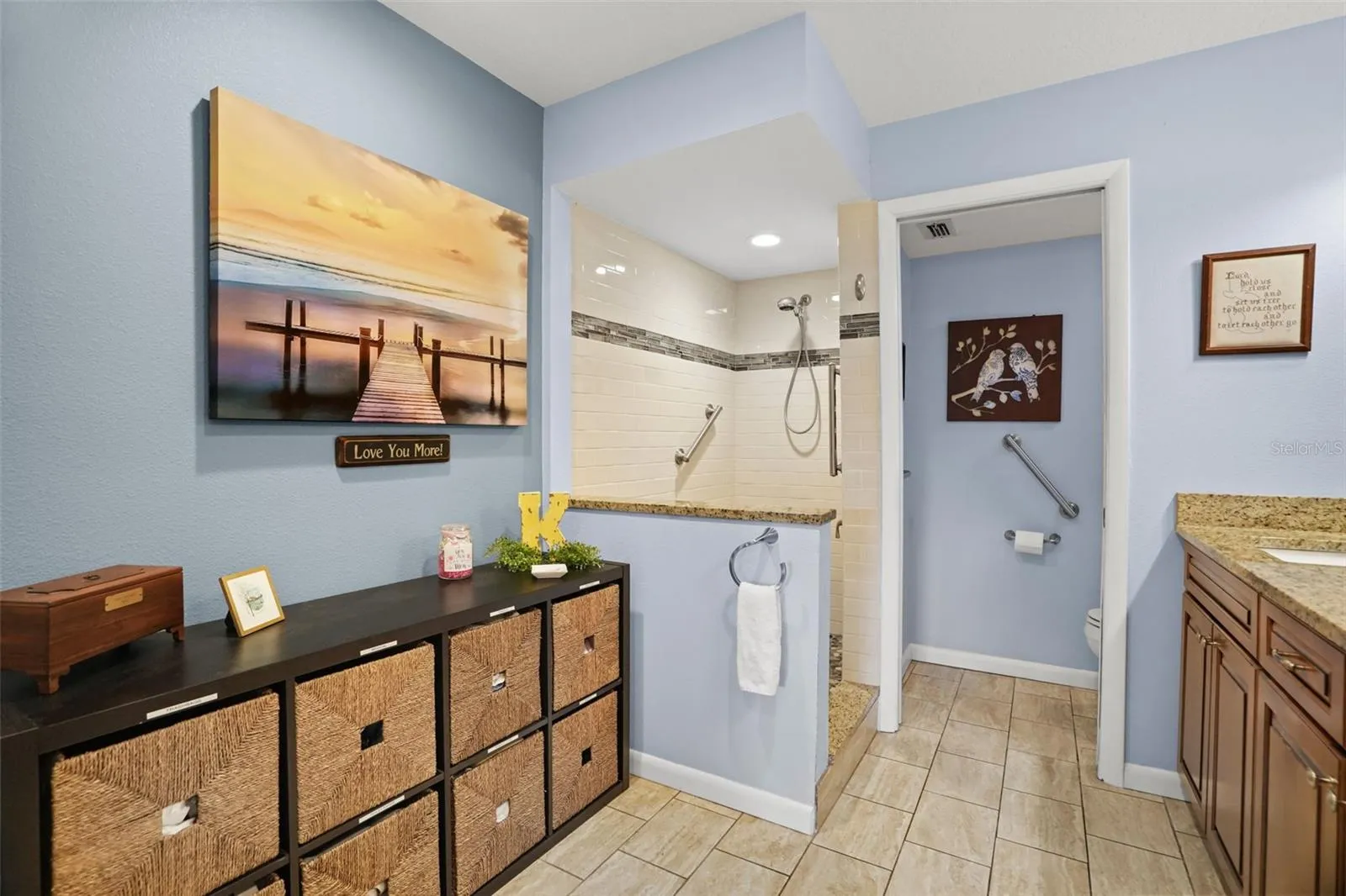 Large walk in shower