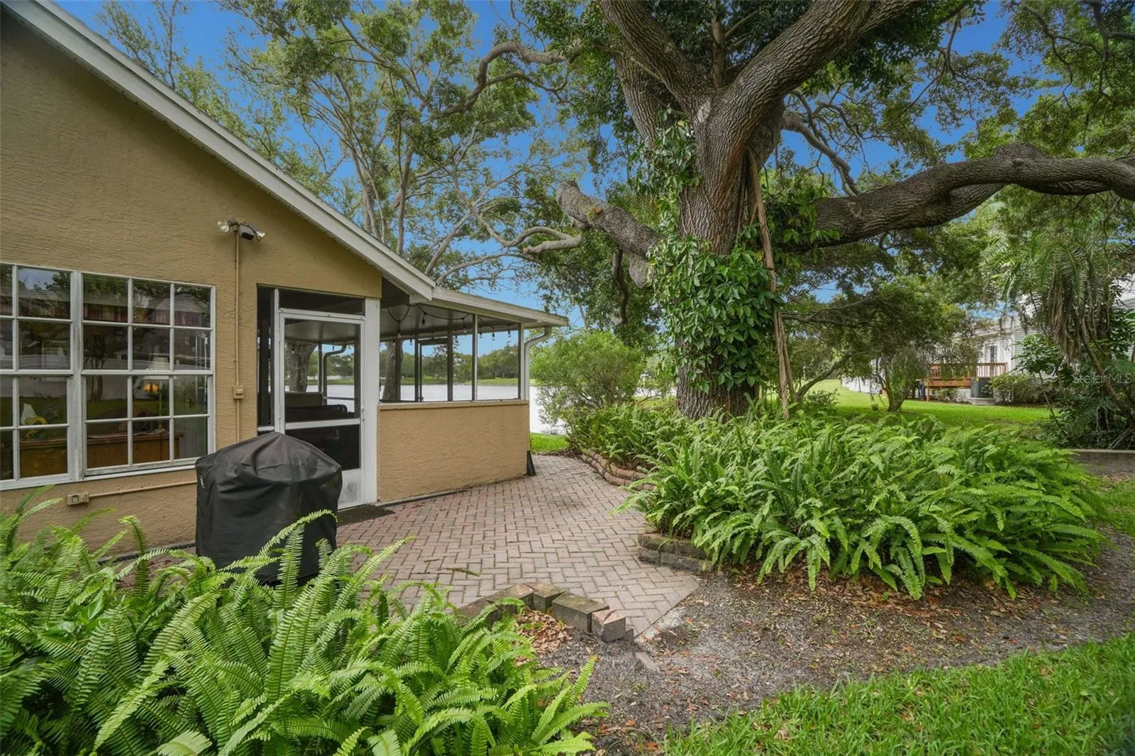 Private patio area great for grilling