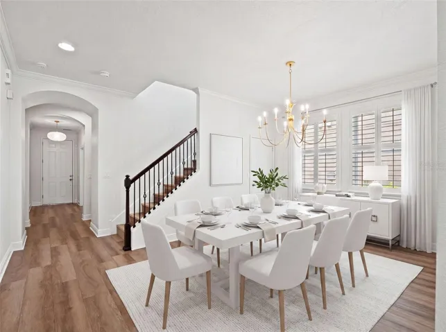 Virtually Staged Dining Room